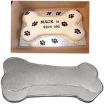 Dog Bone Shape Cake pan Individual Cake tin for Baking on Birthdays & Parties, Silver Color, Metallic Cake molds