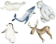 Arctic Animals Wall Stickers - Set of 5 | Perfect for Birthday and Baby Shower Decorations