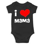 PrintEasy� Cotton I Love My Mama Black Unisex Kids Rompers for Baby Boys & Girls