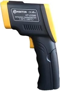 HSETIN Infrared Thermometer HT-22580 (Not for Human) Temperature Gun Non-Contact Digital Lasergrip with LCD Backlit Display, (-50℃ to 580℃), Black-Yellow