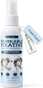 iBastic Workable Fixative Spray for Art - Low Odor Fixative Spray Preserves Original Artwork Appearance Long-Lasting Color Protection for Oil Pastel, Charcoal, Pencil Drawing, Acrylics, Sketche, 3.3OZ