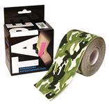 NT Kinesiology Elastic Tape | 5m x 5cm Roll of Elastic Muscle Support Tape for Exercise, Sports & Injury Recovery (Camouflage Green)