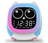 Addo Kids Alarm Clock, Sunrise/Sunset Simulation Bedside Lamp, Grow Children's Clock Trainer and Bluetooth Music Player,White Noise Sleep Sounds Wake Up Clock Owl iTOMA CKS912