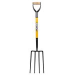 JCB 190 x 280mm Professional Solid Forged Contractors Fork, Garden Fork Heavy Duty Steel Professional Site and Gardening Tools, Lifetime Warranty