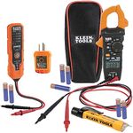 Klein Tools CL120VP Electrical Voltage Test Kit with Clamp Meter, Three Testers, Test Leads, Pouch and Batteries, Multi