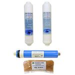 Finerfilters Compact 4 Stage Aquarium Reverse Osmosis Water Filter Replacement Filters & 50GPD Membrane