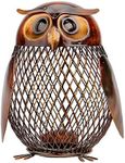 Kavolet Piggy Bank for Adults, Owl Shaped Metal Coin Box, Coin Money Bank, Handwork Handicrafts Ornament