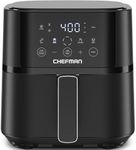 Chefman Air Fryer – 4 QT Compact Airfryer for Quick & Easy Meals in Minutes, Features Hi-Fry Technology for Extra Crisp, Touchscreen Controls with 4 Presets, Nonstick & Dishwasher Safe Basket - Black