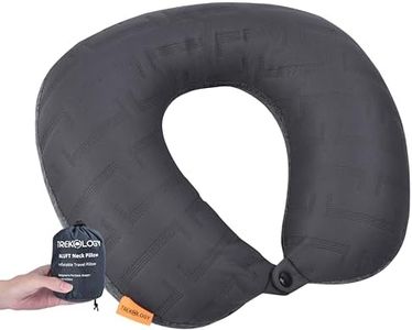 TREKOLOGY Inflatable Neck Pillow for Sleeping with Removable Pillow Covers, Inflatable Travel Pillow for Airplanes, Inflatable Neck Pillow Airplane, Travel Neck Support Pillow Blow Up Pillow