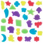 Prasacco 30 Pieces Paint Sponges for Kids, Early Learning Toddlers Sponge Paint Stamps Foam Painting Sponges Stamper Craft Sponge for DIY Art Craft Kids Painting Card Making Drawing Crafts