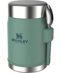 Stanley Classic Food Jar and Spork 14 oz | Vacuum Insulated Food Container | Wide Mouth Screw On Lid | Packable for Travel | Stainless Steel with Leakproof Lid | BPA-Free | Spring Green