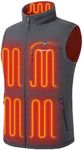 Venustas Men's Heated Fleece Vest with 6 Heating Zones, Lightweight Recycled Electric Fleece Vest