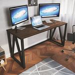 LAD Workspaces The A Table Engineered Wood Study Table, Laptop, Computer Table Desk for Home & Office Walnut 5ft