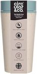 Circular and Co Leakproof Reusable Coffee Cup 12oz/340ml - The World's First Travel Mug Made from Recycled Coffee Cups, 100% Leak-Proof, Sustainable & Insulated (Cream & Faraway Blue)