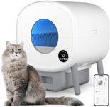 Self Cleaning Litter Box,Automatic Cat Litter Box with APP Control, Large Capacity for Multiple Cats Odor Removal with Safety Protection, 2 Rolls Liners Bags