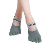 Lify Yoga Socks for Women Non-Slip Grips & Straps, Ideal for Pilates, Pure Barre, Ballet, Dance, Barefoot Workout (EU 35-40 US 4.5-8.5, Olive Green)