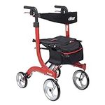 Drive Medical Nitro Euro Style Walker Rollator, Tall, Red 1 Count