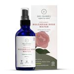 Juicy Chemistry Organic Rose Water (Hydrosol), 110 ml | Face Toner for Glowing, Brighter and Hydrated Skin | Made with Bulgarian Damask Roses - Clinically Tested & 100% Certified Organic (Mist Spray Toner)