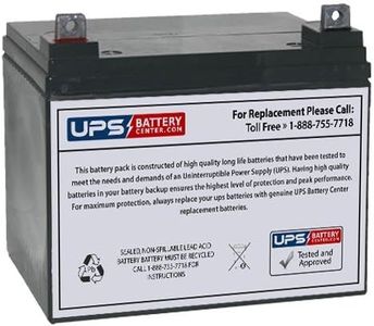 UPSBatteryCenter® Compatible Replacement 12V 35Ah Battery with Nut & Bolt Terminals for Light Trolling Motor Sevylor Minn Kota - Battery Dimensions: Length: 7.7" (196 mm) x Width: 5.12" (130 mm) x Height: 6.63" (168 mm)