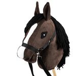 SKIPPI Hobby Horse Brown Large Hob Horse A3 Hobby Horse with a Halter and Reins in Set Hobby Horsing Horse