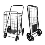 Oblivion Foldable Shopping Trolley with Wheels 250LBS – Lightweight Easy to Move, Multicolor Durable & Compact Shopping Cart, Trolly for Goods Carrying for Groceries, Fruits, Vegetables (Pack of 1)