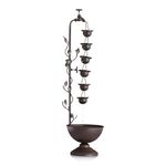 Alpine Corporation 97 cm Tall Indoor/Outdoor Hanging 6-Cup Tiered Floor Water Fountain, Bronze