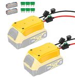 Power Wheel Adapter for Dewalt 20V Battery Series with Fuse, Switch & Wire Terminal, 3Pcs 30A Fuse, 12 AWG Wire Battery Converter Connector DIY for RC Toys, Robotics, Truck and Work Lights (2)