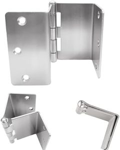 Duoduolaili 3.5 Inches Expandable Door Hinges Offset Hinges Pivot Door Hardware Swing Clear Hinge, Handicap Brass,Offset Door Hinges - 2 Swing Hinge in Satin Chrome