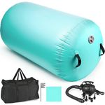 Diealles Shine Inflatable Air Roll, 100 x 60 cm Air Roller Gymnastics, Inflatable Air Wheels with Electric Pump & Carry Bag, Barrel Gymnastics Tumbling for Training, Fitness, Yoga, Taekwondo Fitness