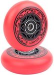 AOWISH Ripstik Wheels [2-Pack] 76mm Ripstick Wheels 90A Ripsurf Caster Board Replacement Wheel with Pre-Installed Bearings ABEC 9 (Red)