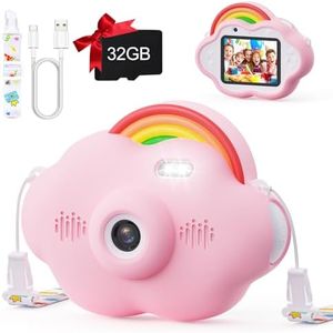Selvim Kids Camera Toys for Girls & Boys, 40MP 1080P Kids Digital Mini Camera with Dual-Lens, Christmas Birthday Gifts for Children, 2.4 Inch Screen Video Selfie Camera for 3 4 5 6 7 8 9 Year Old Girl
