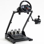 Hottoby Racing simulator cockpit Steering Wheel Stand Foldable&Multi-level Adjustable Fit for Logitech/Thrustmaster G25,G27,G29,G920,G923&T150,T248,T300 Gaming Simulator Cockpit,No Wheel Pedals