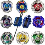 ASVEXKW Battling Set, Spinninning Top Burst Boy Combat Battling Game Set, Spinning & Launchers, Greats Birthday Gift for Boys, 8 & 10 Spinning Tops (08)