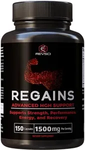 HGH Supplements for Men & Women, REVSCI REGAINS HGH Human Growth Hormone Supplements for Men, Anabolic Muscle Builder for Men, Peptides for Muscle Recovery, Growth Hormone for Men, 150 Protein Pills