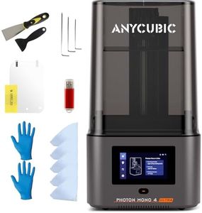 ANYCUBIC Photon Mono 4 Ultra Resin 3D Printer, 7” 10K LCD Mono Screen with COB Light Source, Max Printing Speed Up to 120mm/h, HD Touchscreen with 8 Languages, 6.04'' x 3.42'' x 6.49'' Printing Size