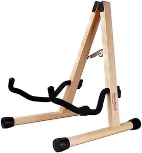 HilerPunk Soporte para guitarra acústica de madera, soporte para guitarra eléctrica de madera maciza, marco A ajustable, para guitarra, bajo, violonchelo, banjo, mandolina, ukelele (madera maciza）
