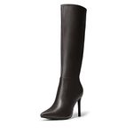 DREAM PAIRS Knee High Boots for Women Ladies with High Heel,SDKB2202W-E,Black,4.5 UK/37 (EUR),Size 4.5,Brown,SDKB2202W-E