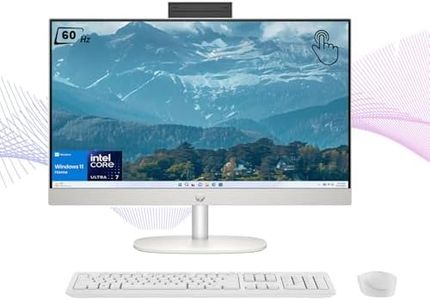 HP Newest 27 Ultra 7 Touchscreen Business All-in-One Desktop, 27" FHD Touchscreen, Intel Core Ultra 7 155U (Beats Intel i7-1355U), 64GB DDR5 RAM, 2TB SSD, Wireless KB & Mouse, Wi-Fi 6, Windows 11 Pro