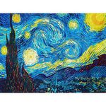 HASTHIP Diamond Painting Kit, 5D Diamond Painting Kit, The Starry Night By Master Van Gogh, Rhinestone Extremely Shiny Diamond Painting Art, Abstract Style Room Decoration (30Cm X 40Cm)