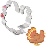 Thanksgiving Turkey Cookie Cutter, 3.75" Made in USA by Ann Clark