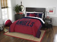 Northwest MLB Los Angeles Angels Grand Slam Two Sham Set, Red, Full/Queen Size