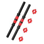 Holdfiturn 2 X Dumbbell Bar 15.7 Inches Universal Dumbbells Strength Training Dumbbell Bars Workout Dumbbell Accessories Fitness Equipment with Collars for Sports Gym Dumbbell Bar Various Warm-Up