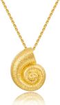 INNERDIVA Gold Conch Shell Necklace