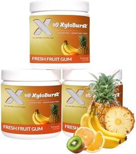 XyloBurst Gum | Xylitol Chewing Gum | Sugar Free, Gluten Free, Keto Friendly | Aspartame Free Gum For Oral Health | Fruit | 100-Count Jar, Pack of 3