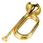 Military Style Trumpet C Key Brass Easy to Play Trumpet with Mouthpiece for Beginners Prezzie (Gold)