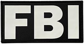 8x4 inch White FBI Patch for Police Plate Carrier by SUVIYA(White)