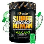 ALPHA LION Superhuman Extreme Pre Workout Powder, Beta Alanine, L-Taurine & Tri-Source Caffeine for Sustained Energy, Nitric Oxide & Citrulline for Pump (21 Servings, Sour Gummy Bear Flavor)