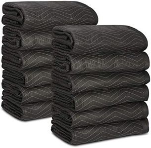 ZENY 12 Moving Packing Blankets, Heavy Duty Moving Pads, 72 x 80’’(65lb/dz) Professional Quilted Shipping Furniture Blankets Pads for Moving and Storage (12-Pack)