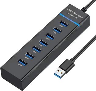 USB Hub 3.0, VIENON 7-Port USB Data Hub Splitter for Laptop, PC, MacBook, Mac Pro, Mac Mini, iMac, Surface Pro and More USB Devices-4FT(7-Port)