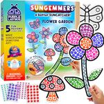 SUNGEMMERS Flower Garden Suncatcher Craft Kits for Kids – Birthday Gifts for 6 Years Old Girls, Gifts for 7 Year Old Girls, & Unique Craft Sets for Girls Age 8 9 10 11+ - Arts and Crafts for Kids